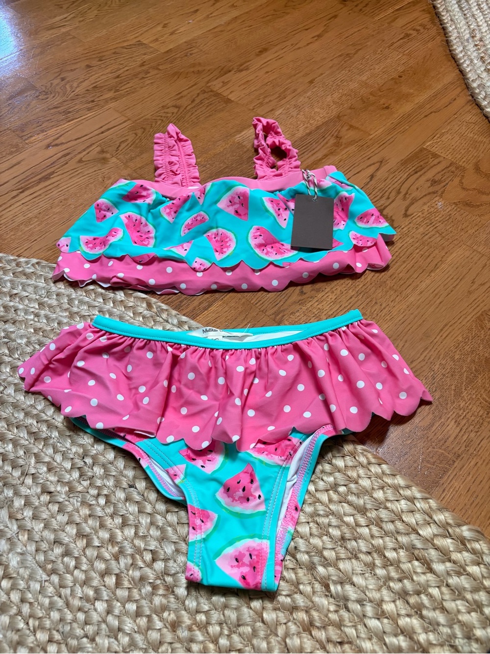 Matilda Jane Pink & Aqua Watermelon Girls Bikini